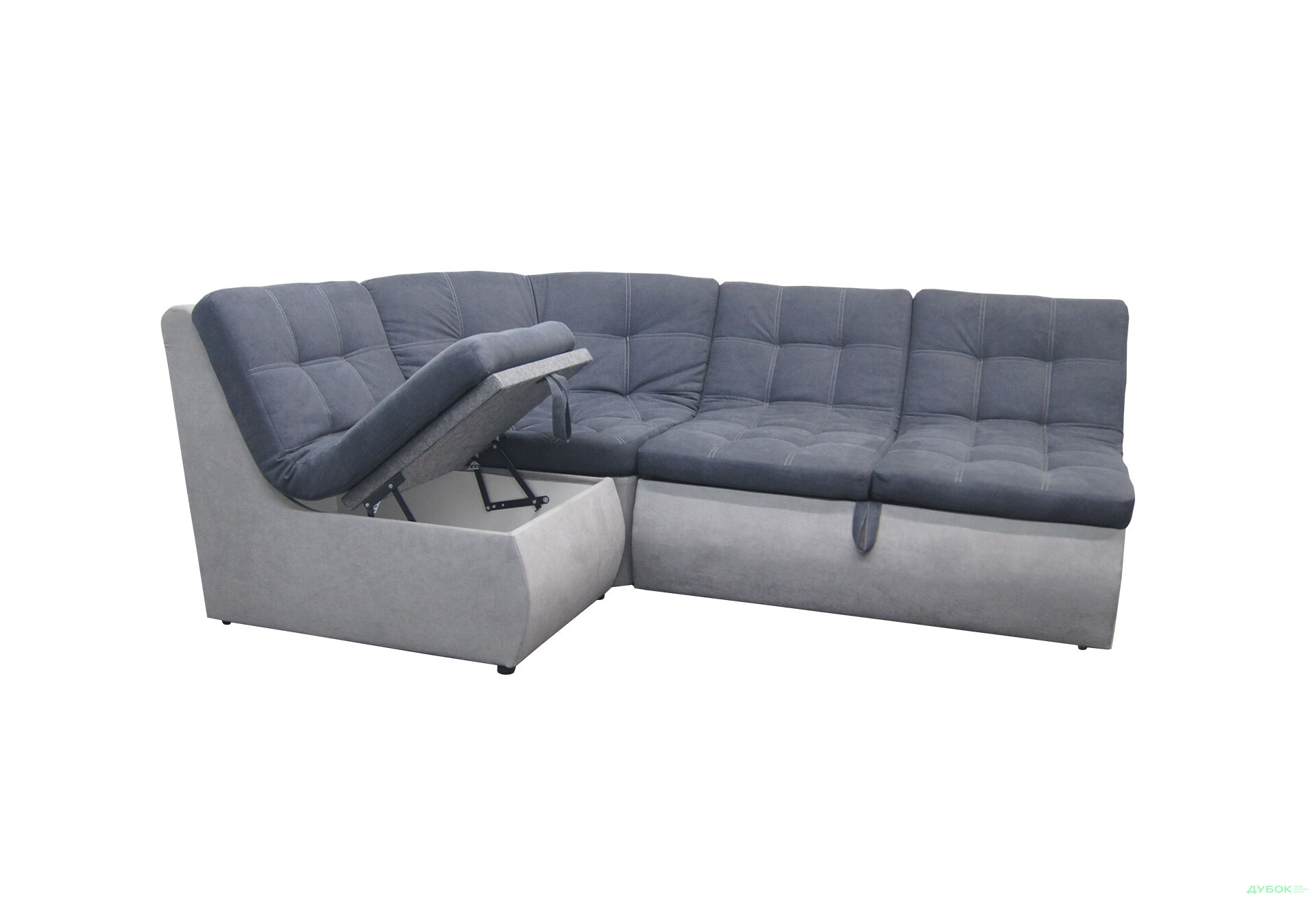 Изображение 2 - Мягкий уголок Вика Комфорт New 252x180 см темно-серый с серым