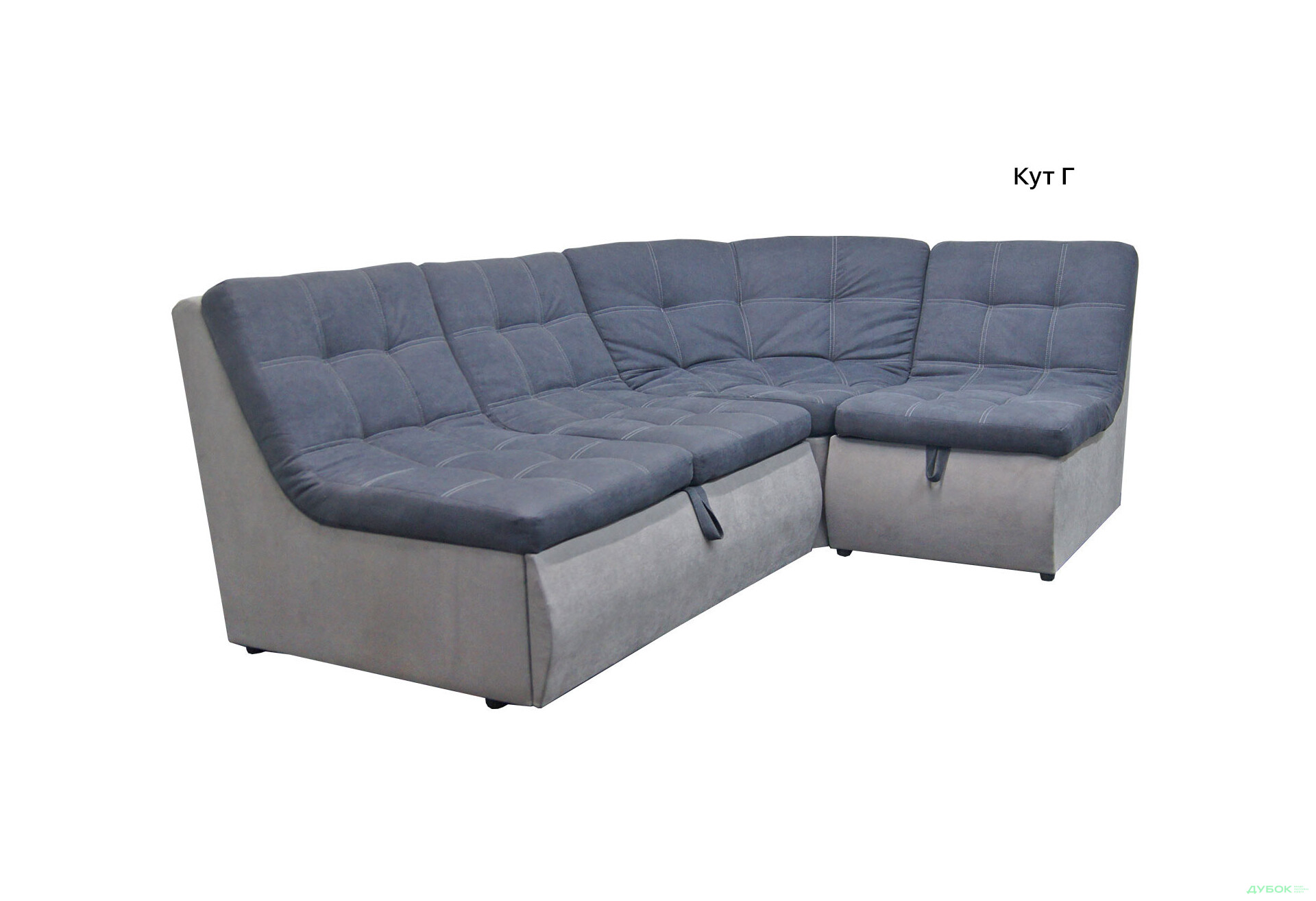 Изображение 4 - Мягкий уголок Вика Комфорт New 252x180 см темно-серый с серым