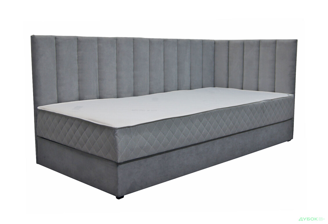 Ліжко-подіум Vika Перлина 90х200 см підйомне з матрацом, збірка права, темно-сіре (Malcolm 53) - Зображення 5 Зображення 5 - Ліжко-подіум Vika Перлина 90х200 см підйомне з матрацом, збірка права, темно-сіре (Malcolm 53)