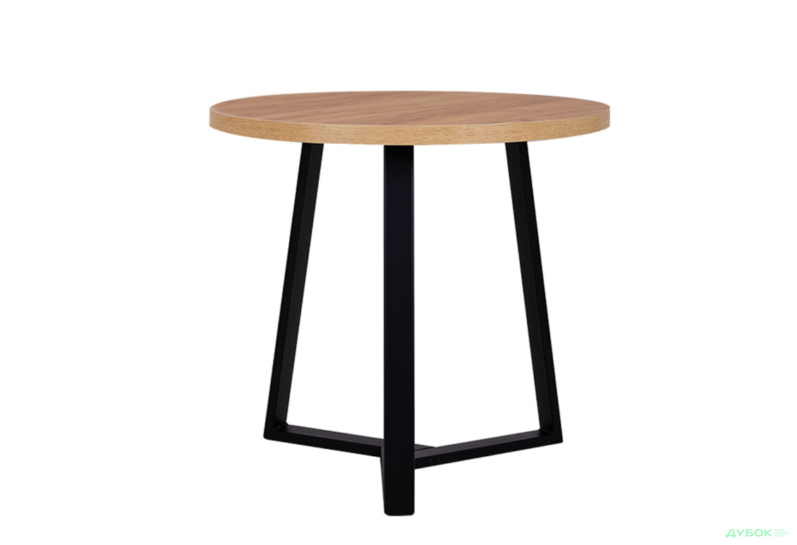 Стіл обідній Новий Стиль Calipso black (36) D800 80x80 см, дуб золотий - Зображення 2 Зображення 2 - Стіл обідній Новий Стиль Calipso black (36) D800 80x80 см, дуб золотий