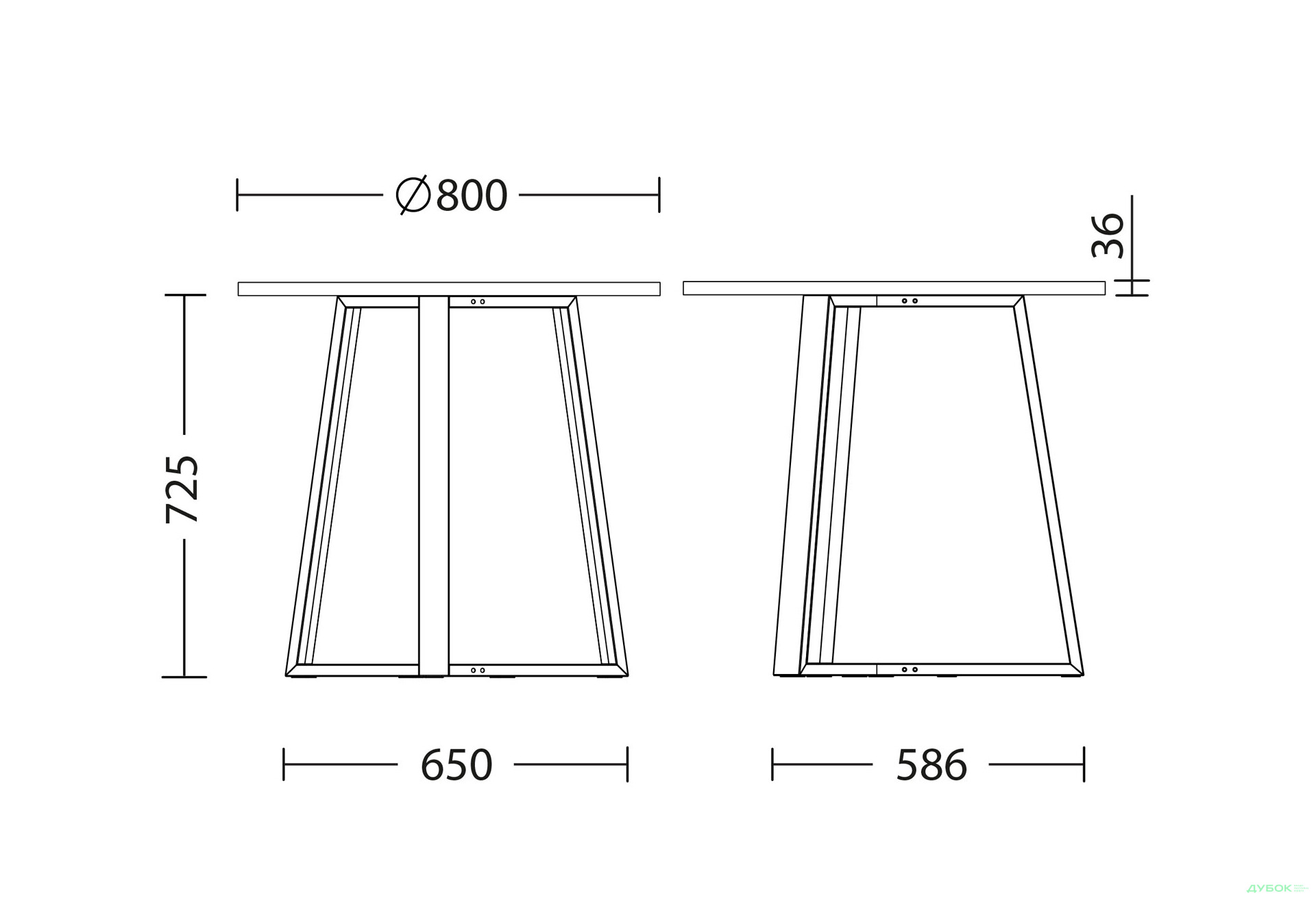 Стіл обідній Новий Стиль Calipso black (36) D800 80x80 см, сірий шифер - Зображення 3 Зображення 3 - Стіл обідній Новий Стиль Calipso black (36) D800 80x80 см, сірий шифер