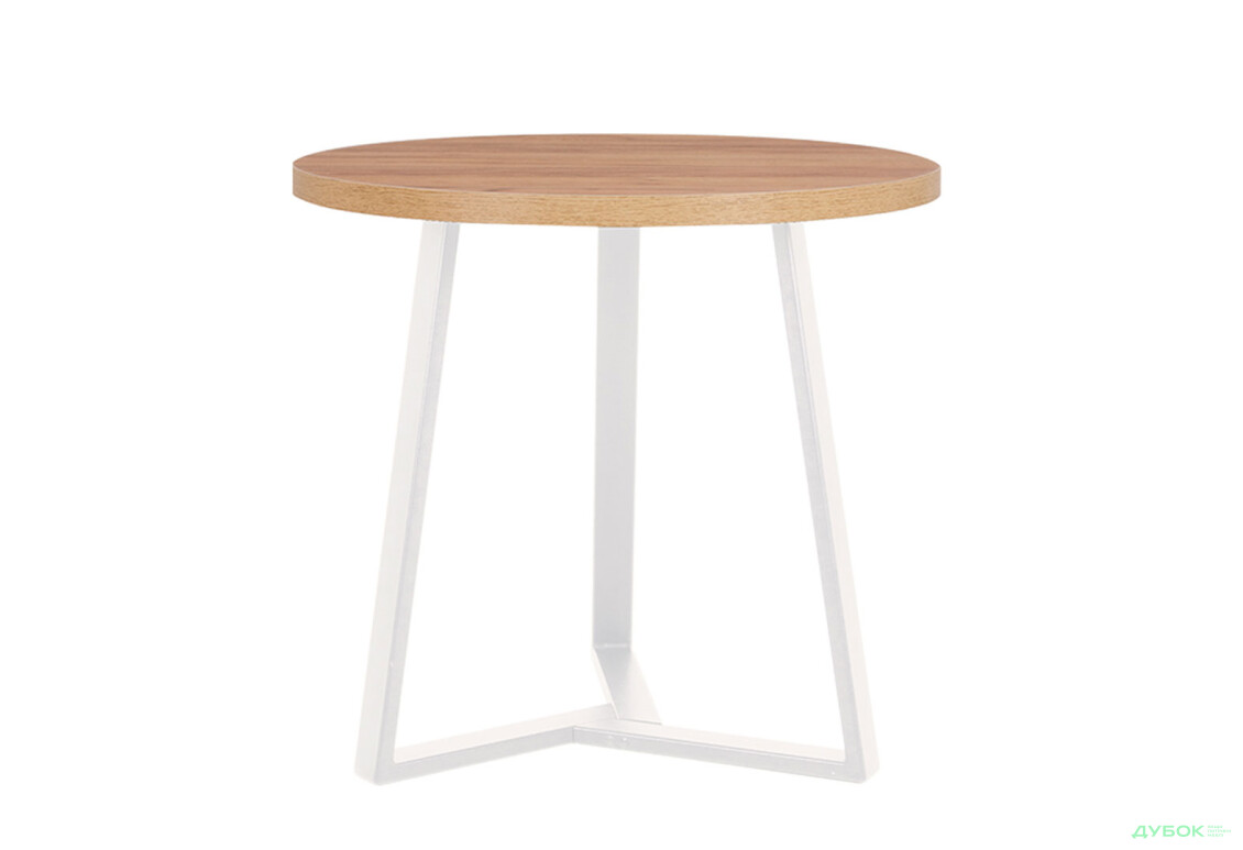 Стол обеденный Новый Стиль Calipso white (36) D800 80x80 см, дуб золотой