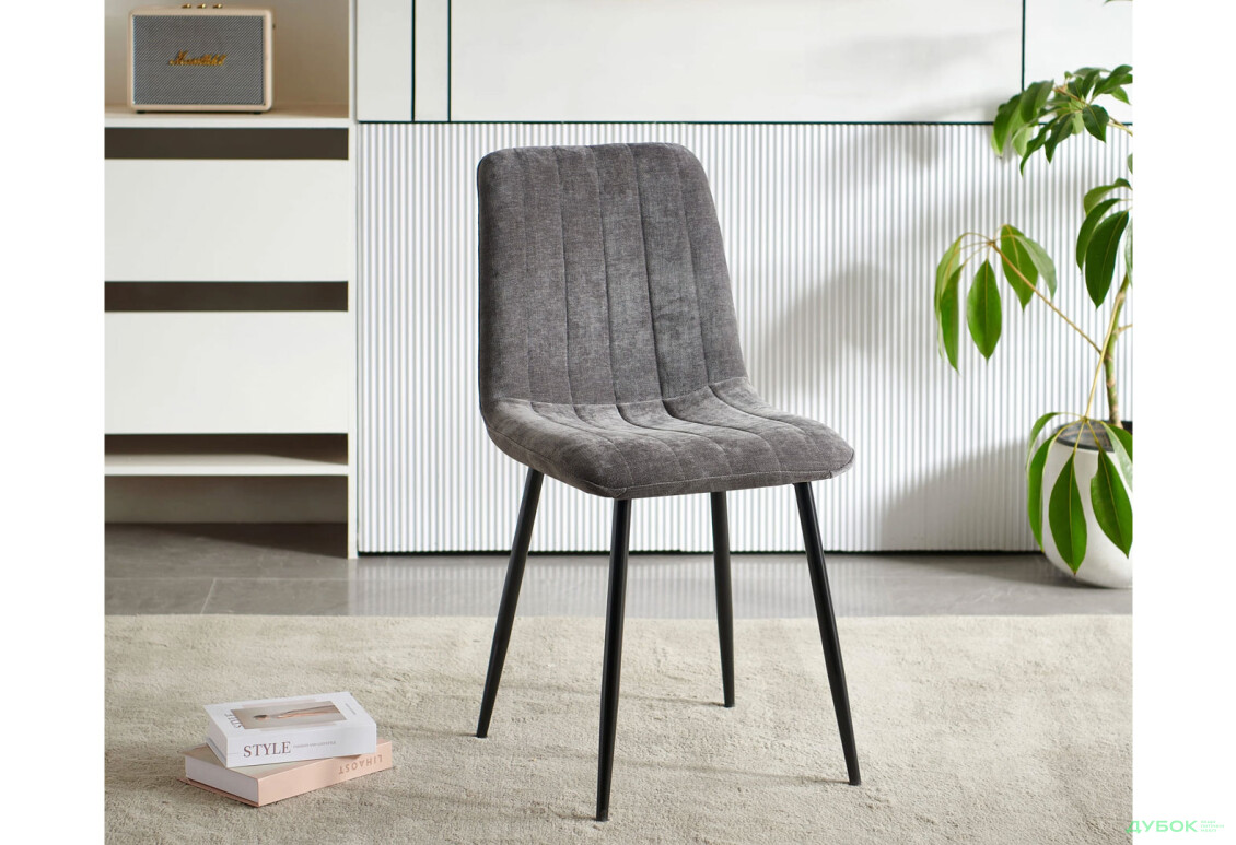 Стілець Kredens furniture Джет / Jet 44x54x88 см темно-сірий - Зображення 7 Зображення 7 - Стілець Kredens furniture Джет / Jet 44x54x88 см темно-сірий