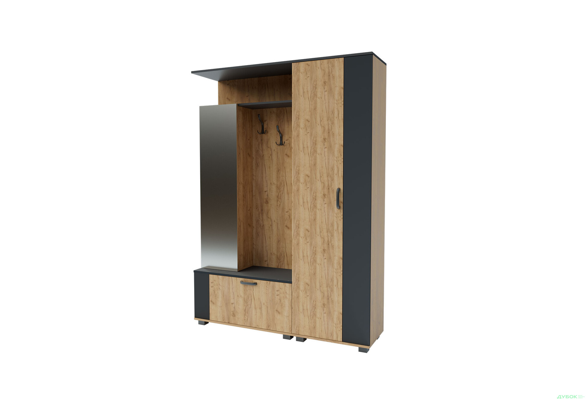 Изображение 1 - Прихожая Garant Мира 150 см дуб крафт золотой / серый графит