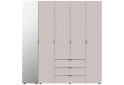 Изображение 3 - Шкаф Doros Гелар 5-дверная с зеркалом і 3 ящиками 194 см Кашемир