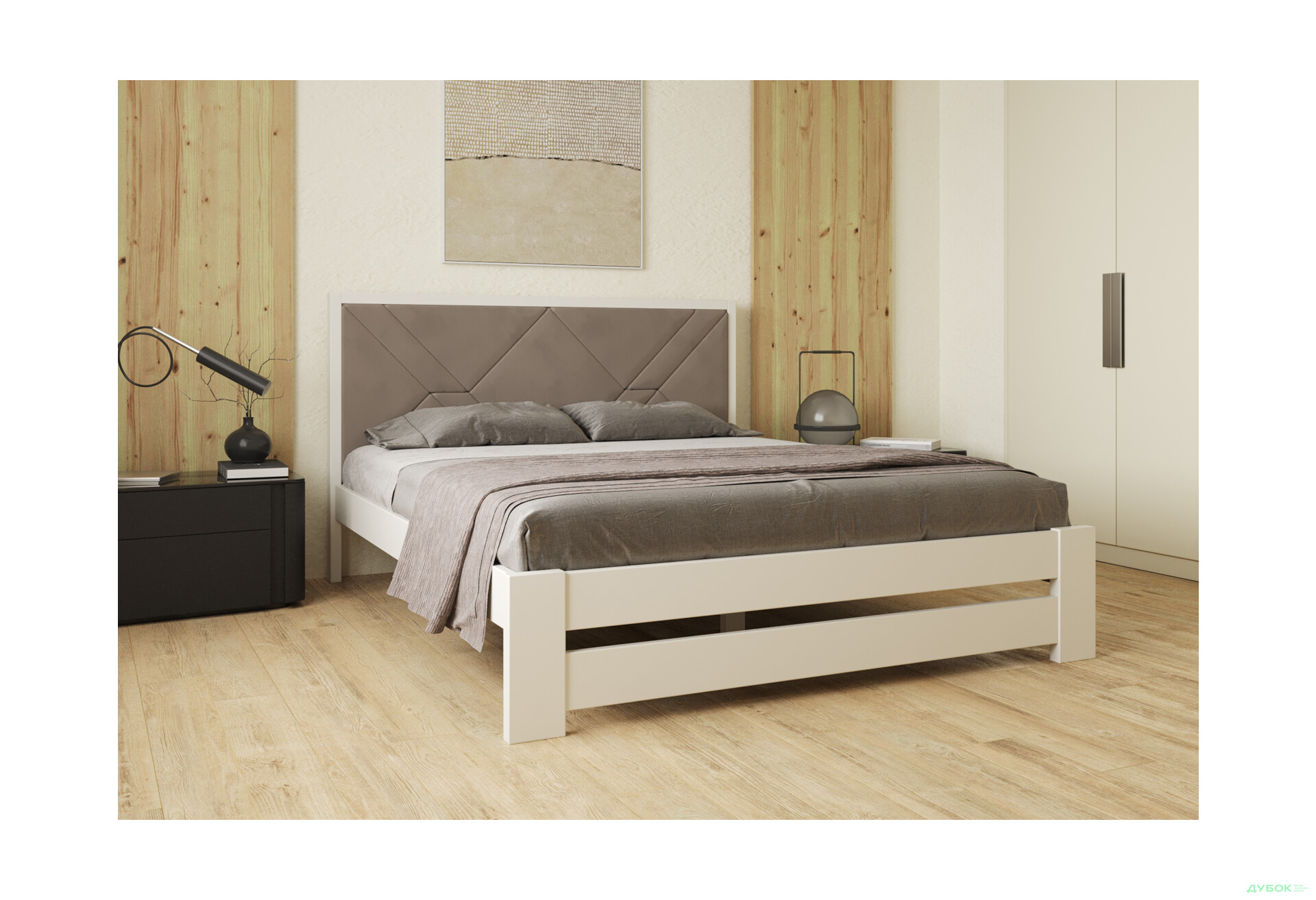 Изображение 2 - Кровать Arbor Drev Симфония Премиум с матрасом София Нью 160 см к. Лагуна 08, белая, сосна