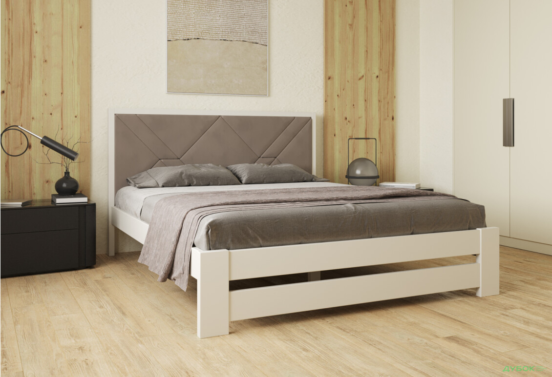 Изображение 2 - Кровать Arbor Drev Симфония Премиум с матрасом София Нью 160 см к. Лагуна 08, белая, сосна