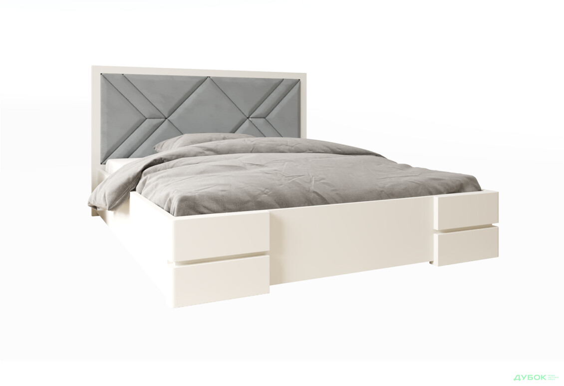 Изображение 3 - Кровать-подиум Arbor Drev Елит с матрасом София Нью 160 см тк. Лагуна 42, белая, сосна