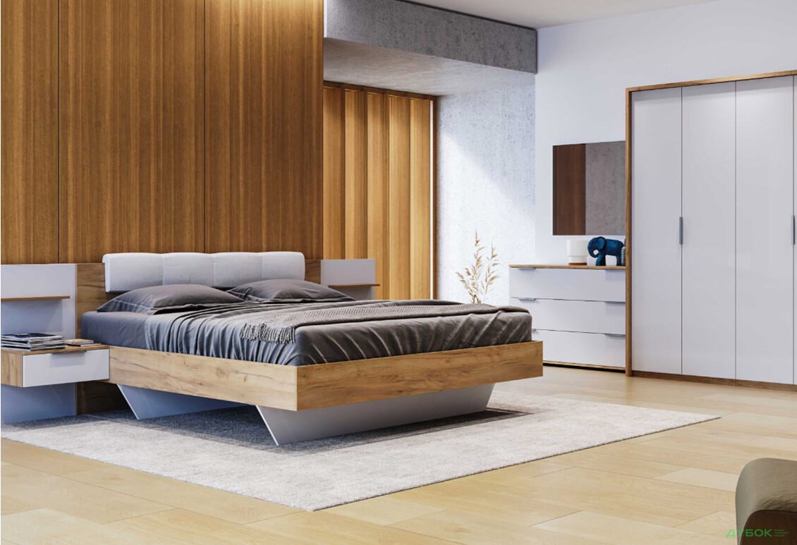 Изображение 2 - Кровать MiroMark Асти с вкладом и матрасом София Нью 160х200 см, дуб крафт/белый