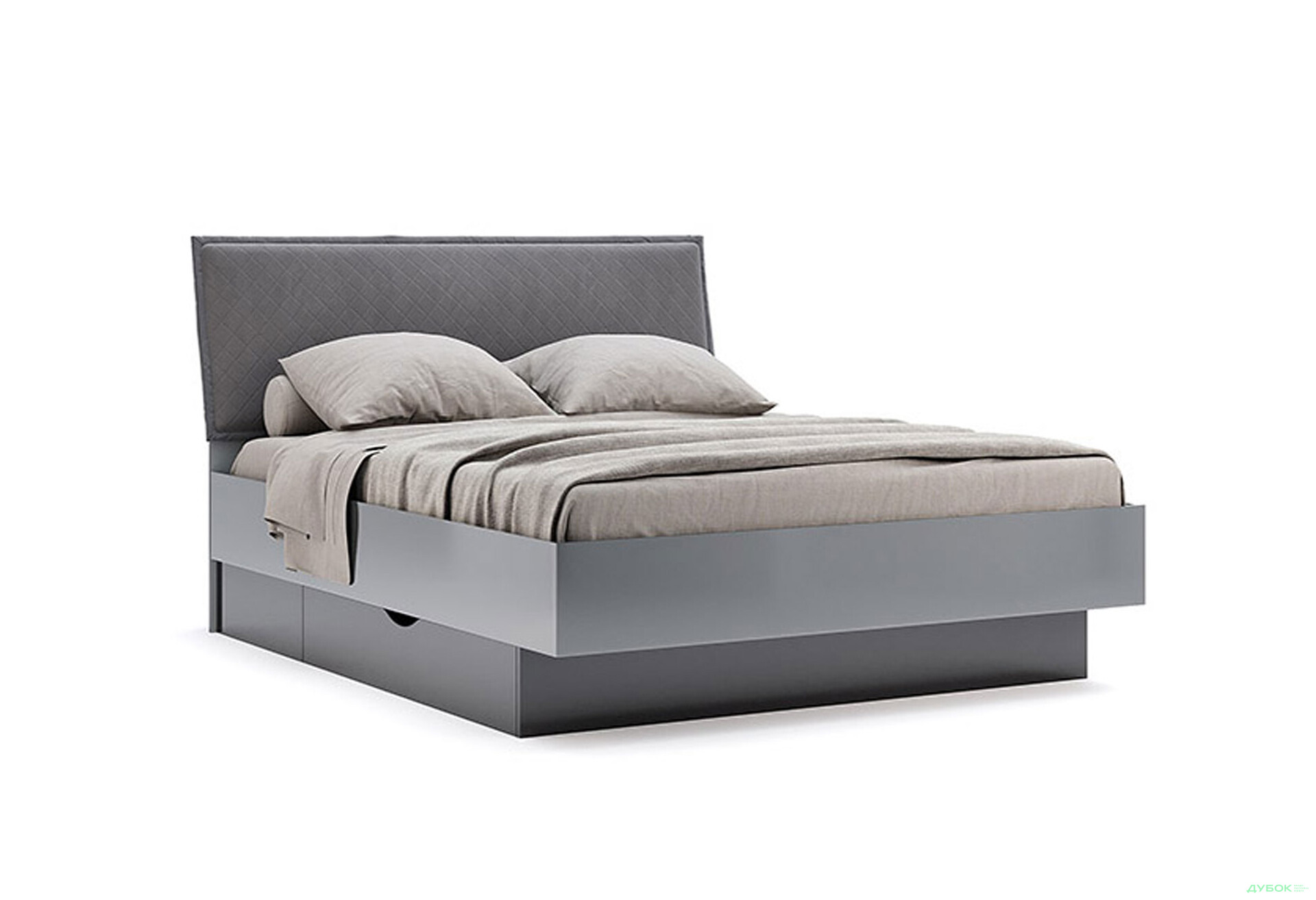 Ліжко-подіум MiroMark Тео із вкладом та матрацом Софія Нью 160х200 см з шухлядами, мат антрацит / мат графіт - Зображення 4 Зображення 4 - Ліжко-подіум MiroMark Тео із вкладом та матрацом Софія Нью 160х200 см з шухлядами, мат антрацит / мат графіт