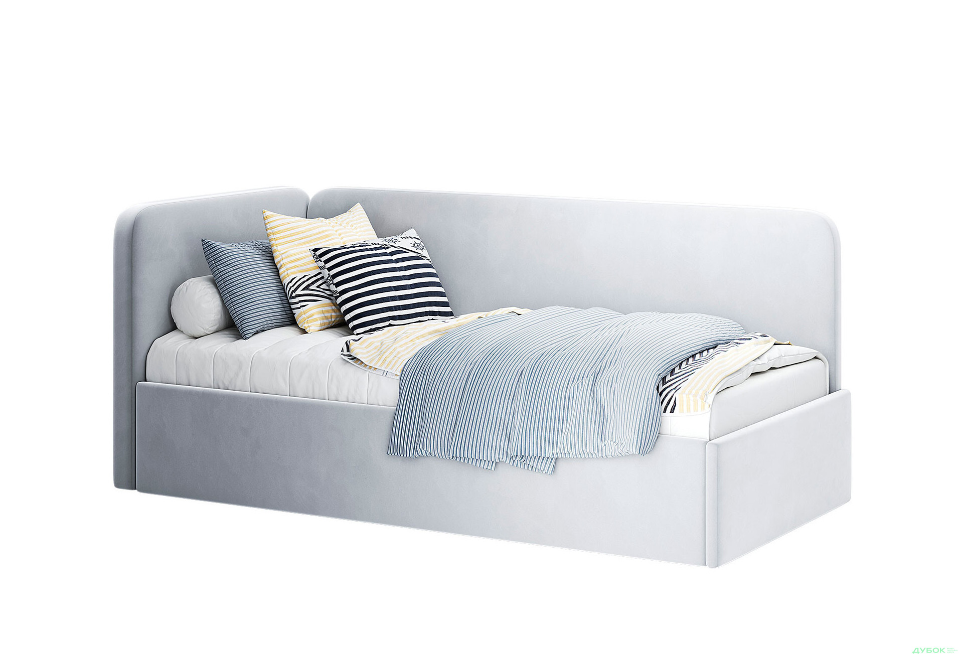 Ліжко MiroMark Хеппі з матрацом Софія Нью 90х200 см підйомне, світло-сіре - Зображення 1 Зображення 1 - Ліжко MiroMark Хеппі з матрацом Софія Нью 90х200 см підйомне, світло-сіре