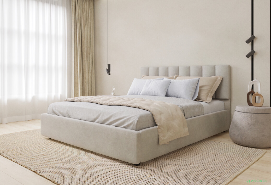 Зображення 4 - Ліжко-подіум UMa Монро з матрацом Софія Нью 180х200 см підйомне, світло-бежеве (Fancy 06)