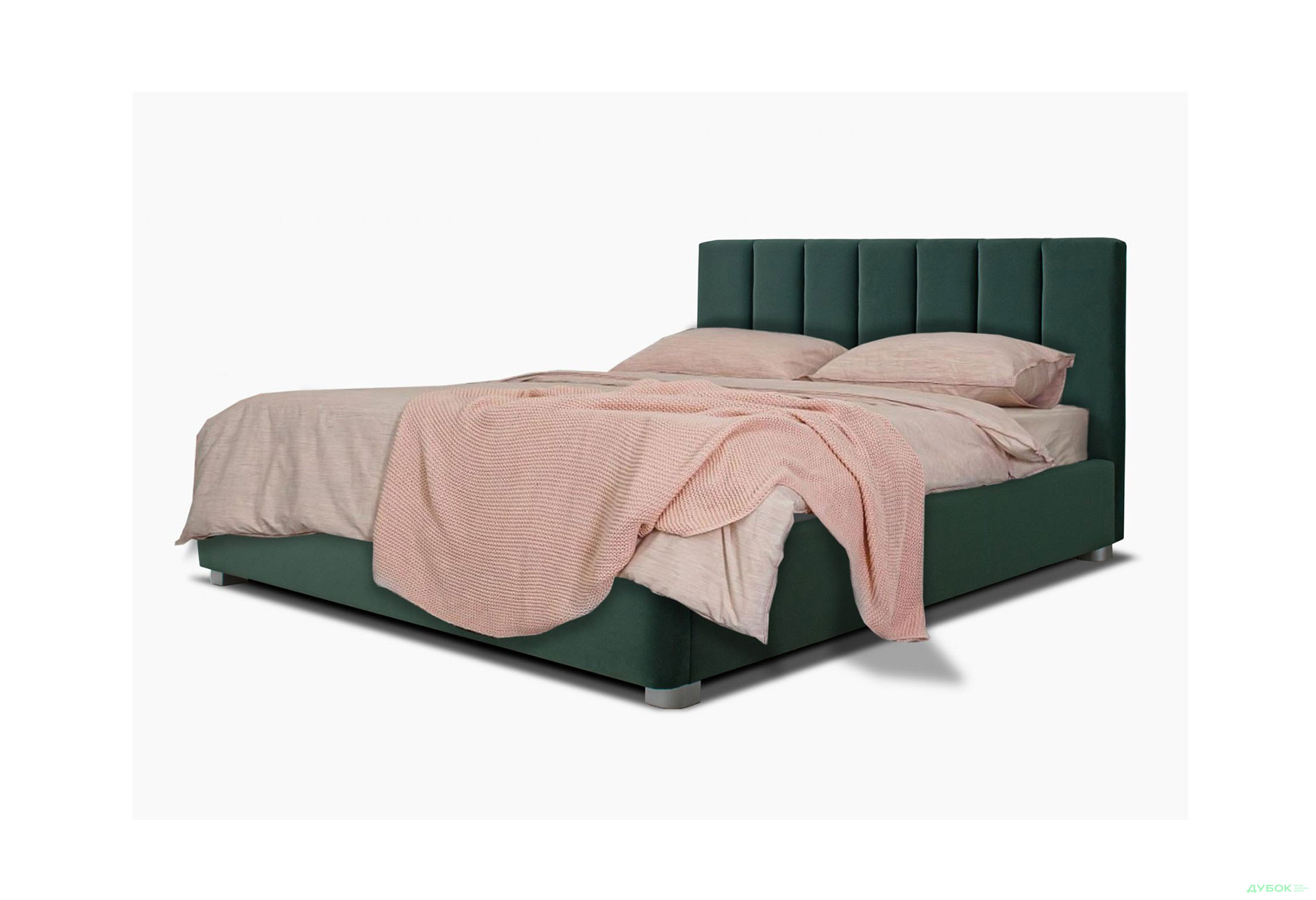 Зображення 1 - Ліжко-подіум Eurosof Біатріс 160х200 см з нішею та металопідйомником, смарагдовий