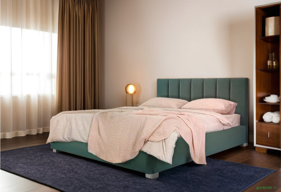 Зображення 2 - Ліжко-подіум Eurosof Біатріс 160х200 см з нішею та металопідйомником, смарагдовий