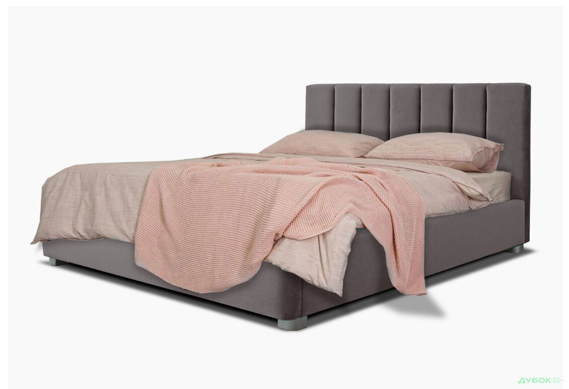 Ліжко-подіум Eurosof Біатріс 180х200 см з нішею та металопідйомником, сірий