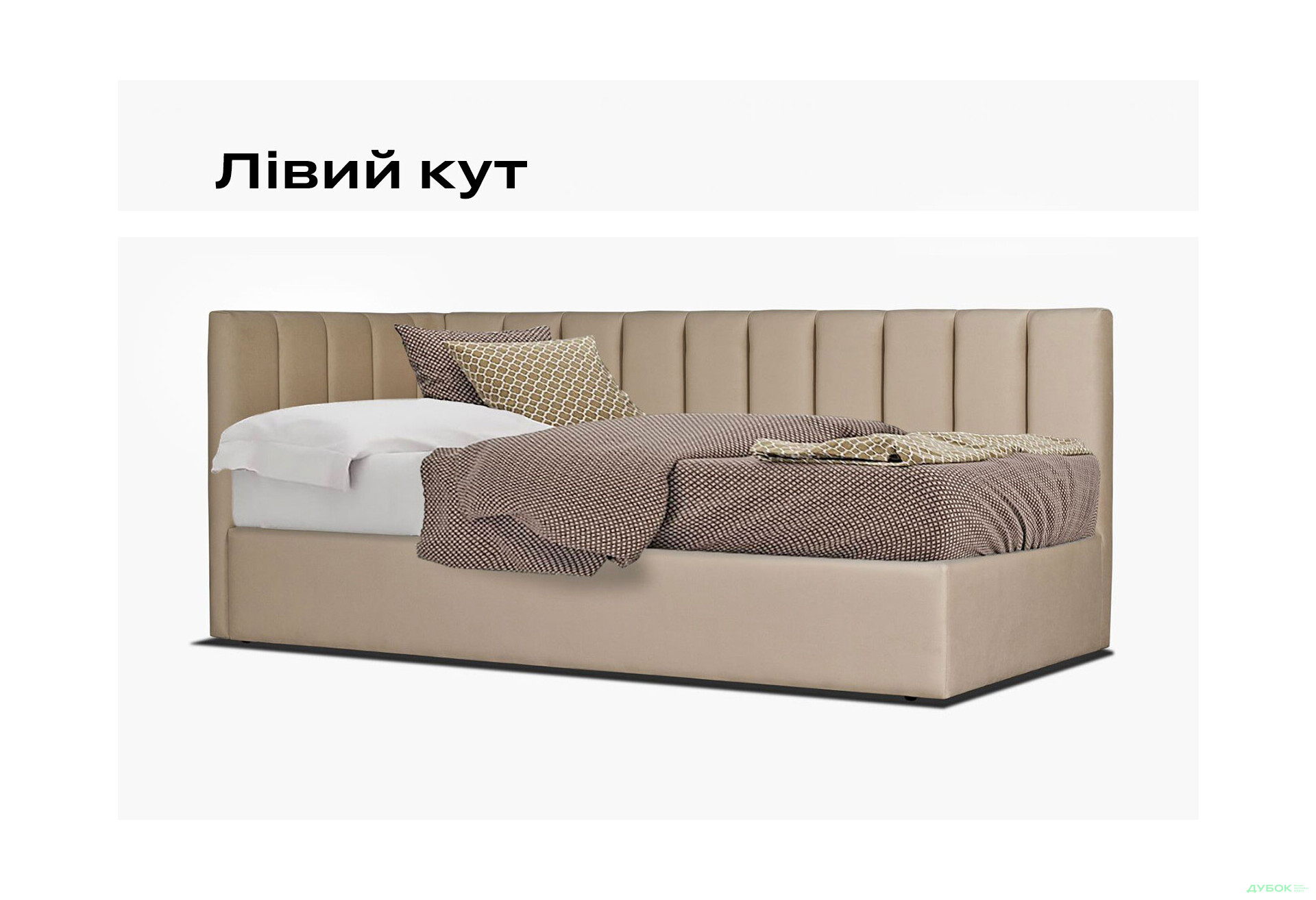 Ліжко-подіум Eurosof Софі 90х200 см з нішею та металопідйомником + бортик, бежевий - Зображення 7 Зображення 7 - Ліжко-подіум Eurosof Софі 90х200 см з нішею та металопідйомником + бортик, бежевий