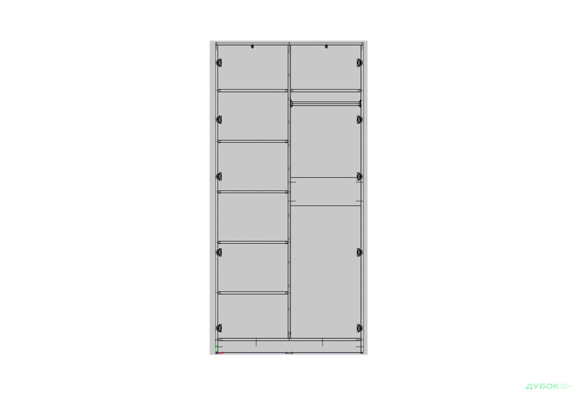 Зображення 2 - Шафа Kredens furniture Venus (0018) 100 см, дуб аппалачі