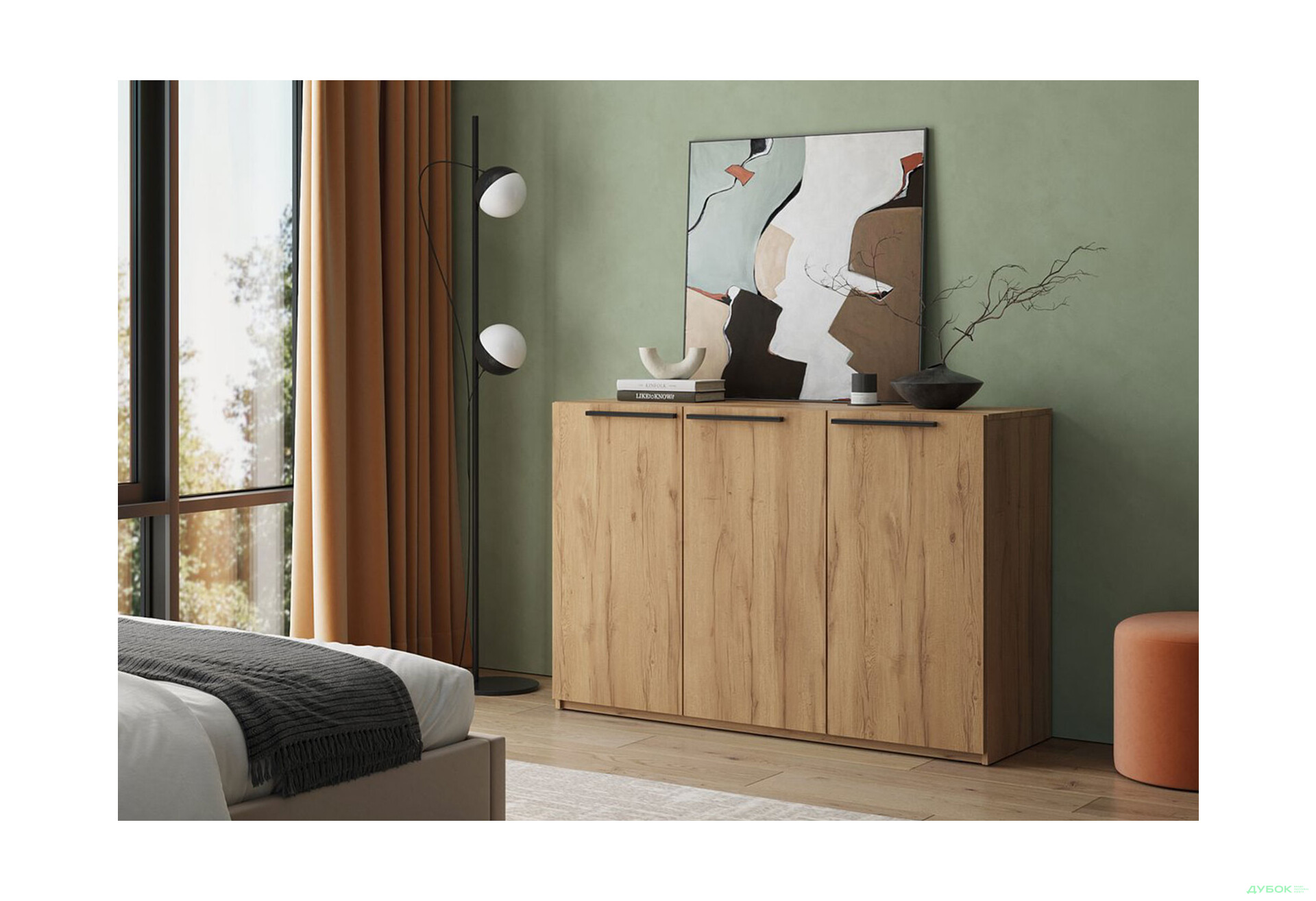 Комод Kredens furniture Venus (0002) 137 см, дуб аппалачі - Зображення 2 Зображення 2 - Комод Kredens furniture Venus (0002) 137 см, дуб аппалачі