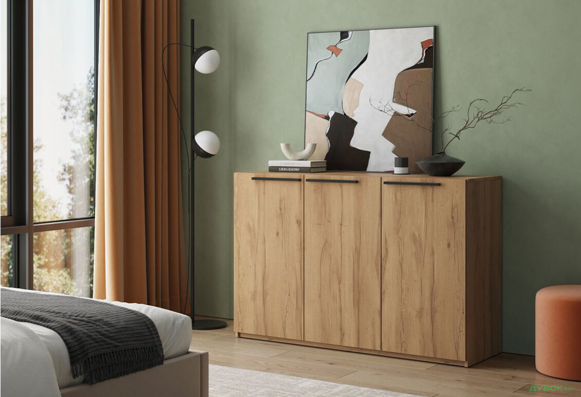 Комод Kredens furniture Venus (0002) 137 см, дуб аппалачі - Зображення 2 Зображення 2 - Комод Kredens furniture Venus (0002) 137 см, дуб аппалачі