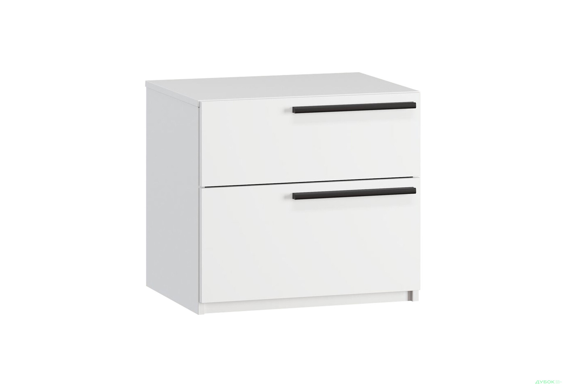 Зображення 3 - Приліжкова тумба Kredens furniture Venus (0003) з 2 шухлядами 55 см, білий