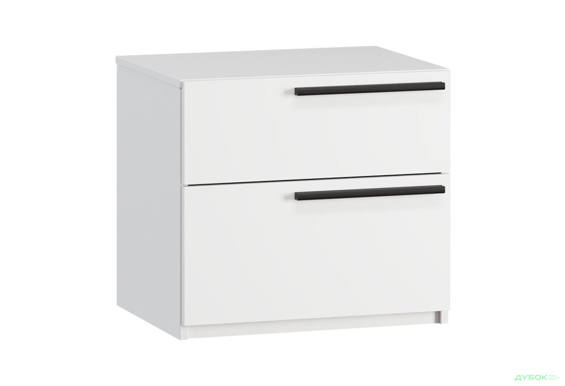 Зображення 3 - Приліжкова тумба Kredens furniture Venus (0003) з 2 шухлядами 55 см, білий