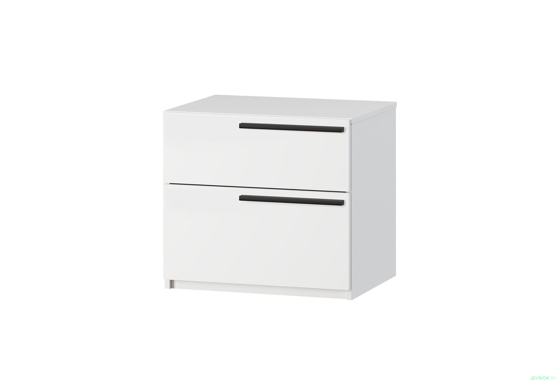 Зображення 1 - Приліжкова тумба Kredens furniture Venus (0003) з 2 шухлядами 55 см, білий