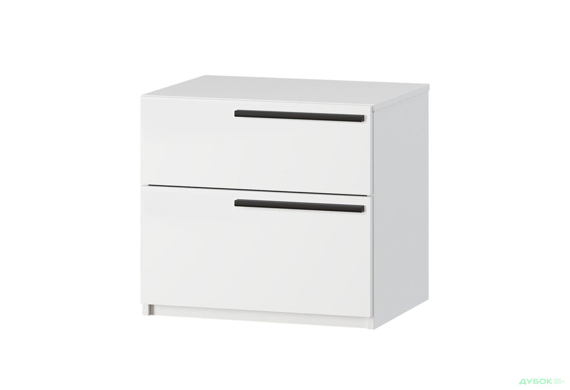 Приліжкова тумба Kredens furniture Venus (0003) з 2 шухлядами 55 см, білий - Зображення 1 Зображення 1 - Приліжкова тумба Kredens furniture Venus (0003) з 2 шухлядами 55 см, білий