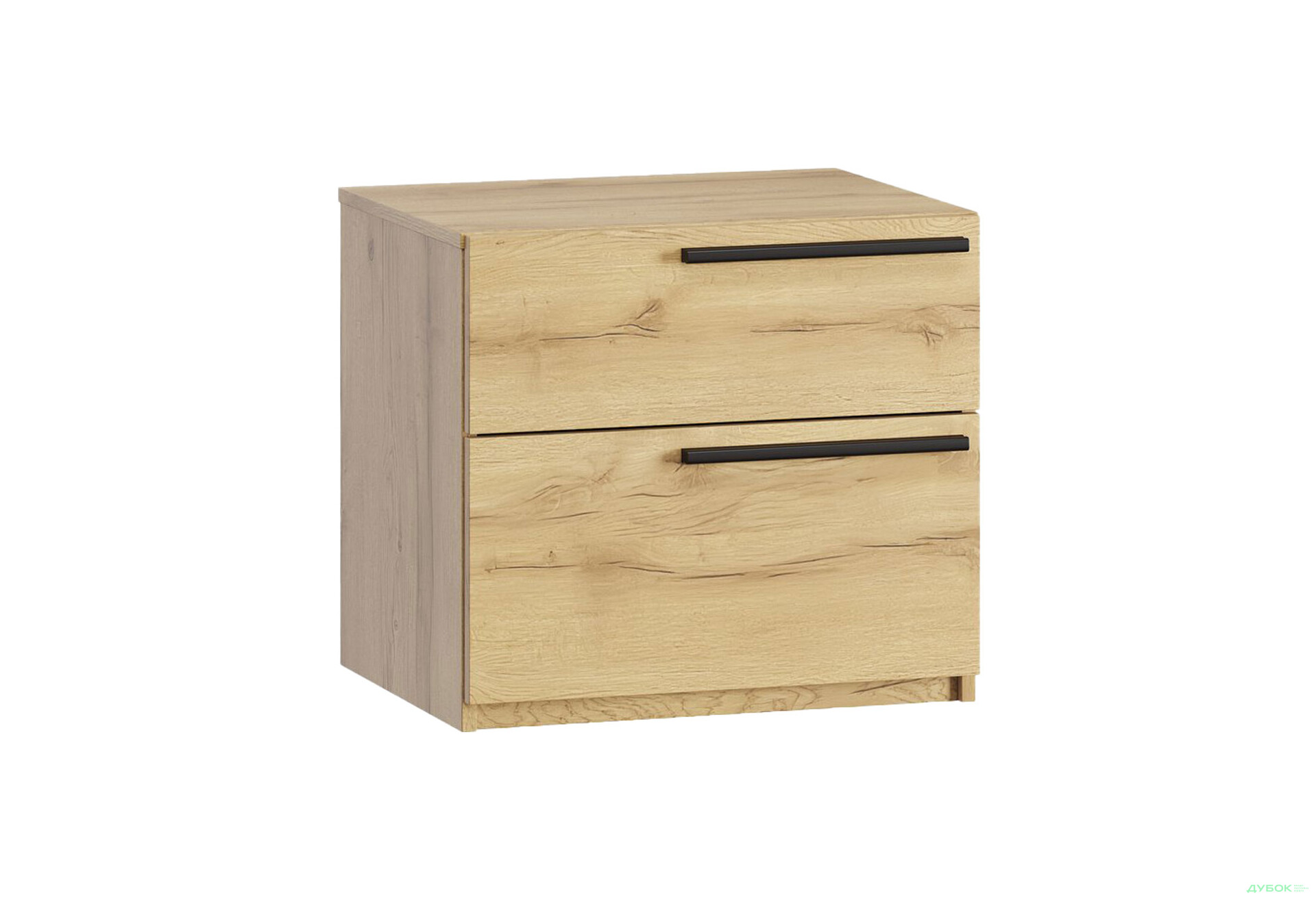 Приліжкова тумба Kredens furniture Venus (0003) з 2 шухлядами 55 см, дуб аппалачі - Зображення 3 Зображення 3 - Приліжкова тумба Kredens furniture Venus (0003) з 2 шухлядами 55 см, дуб аппалачі