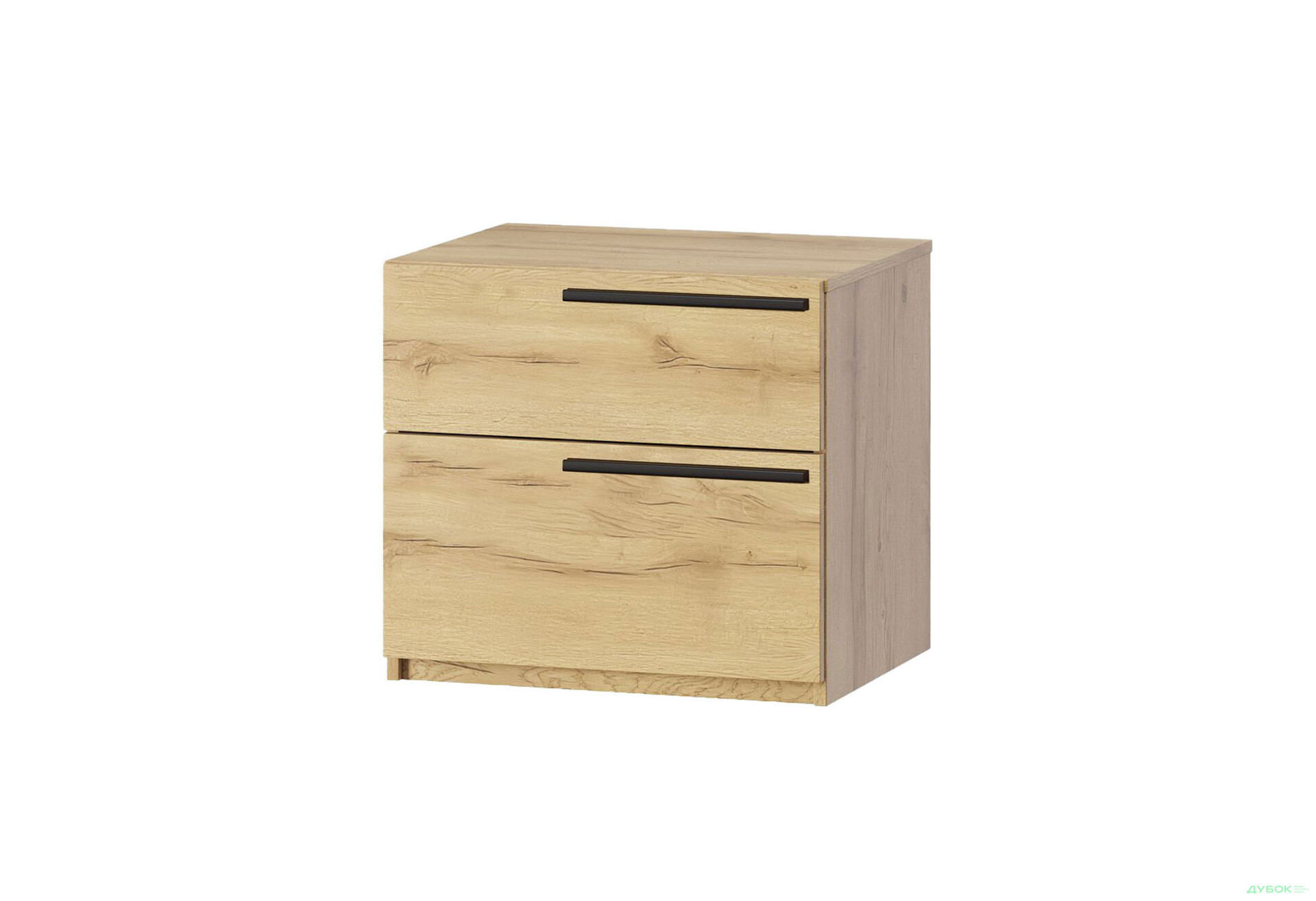 Приліжкова тумба Kredens furniture Venus (0003) з 2 шухлядами 55 см, дуб аппалачі - Зображення 1 Зображення 1 - Приліжкова тумба Kredens furniture Venus (0003) з 2 шухлядами 55 см, дуб аппалачі