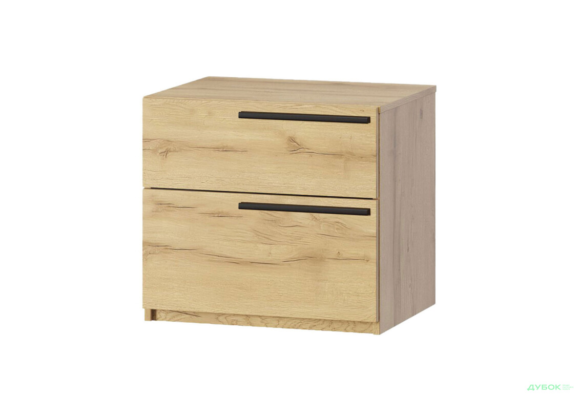 Приліжкова тумба Kredens furniture Venus (0003) з 2 шухлядами 55 см, дуб аппалачі - Зображення 1 Зображення 1 - Приліжкова тумба Kredens furniture Venus (0003) з 2 шухлядами 55 см, дуб аппалачі