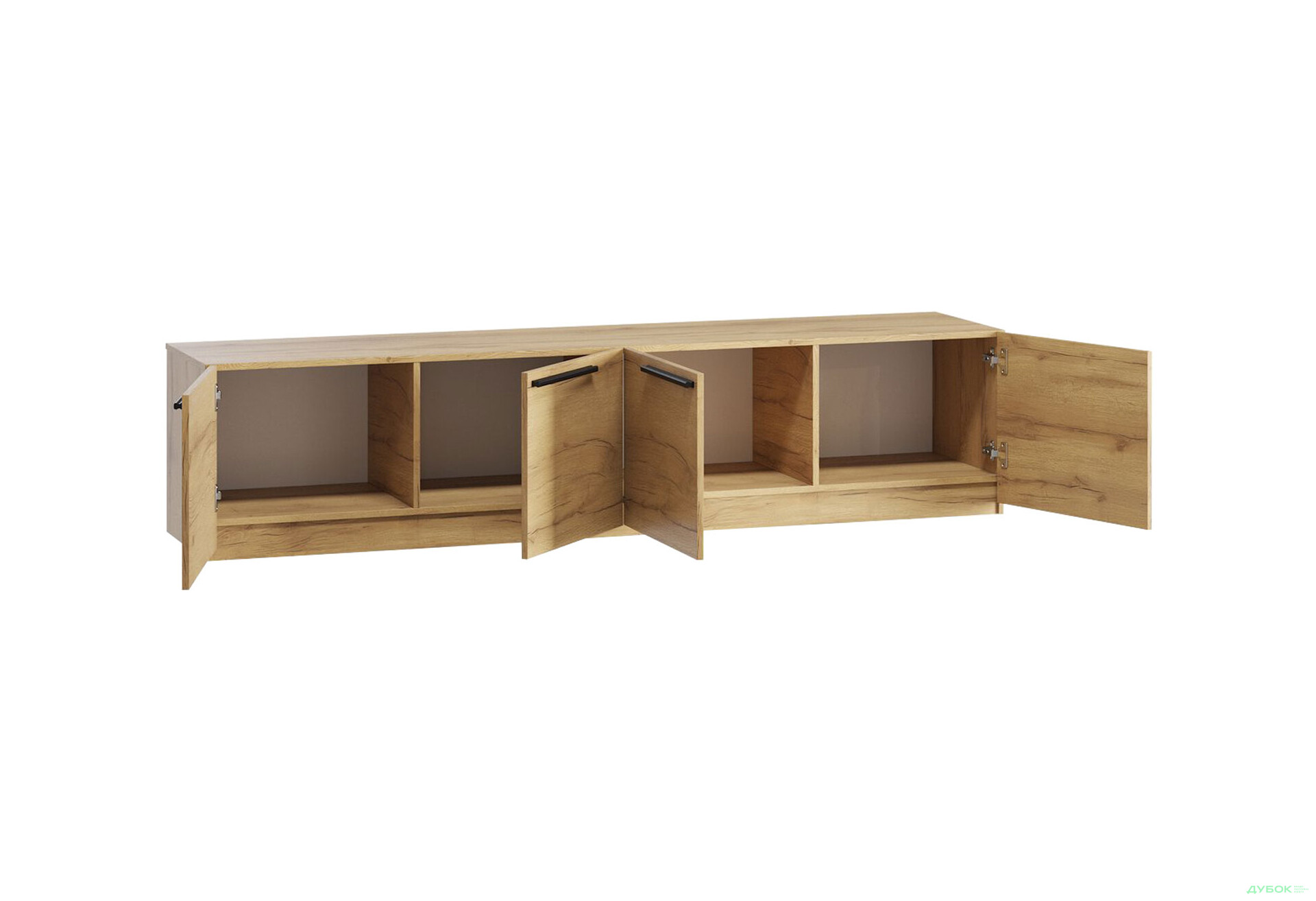 Зображення 4 - Тумба під ТВ Kredens furniture Venus (0004) з 4 дверцятами 200 см, дуб аппалачі