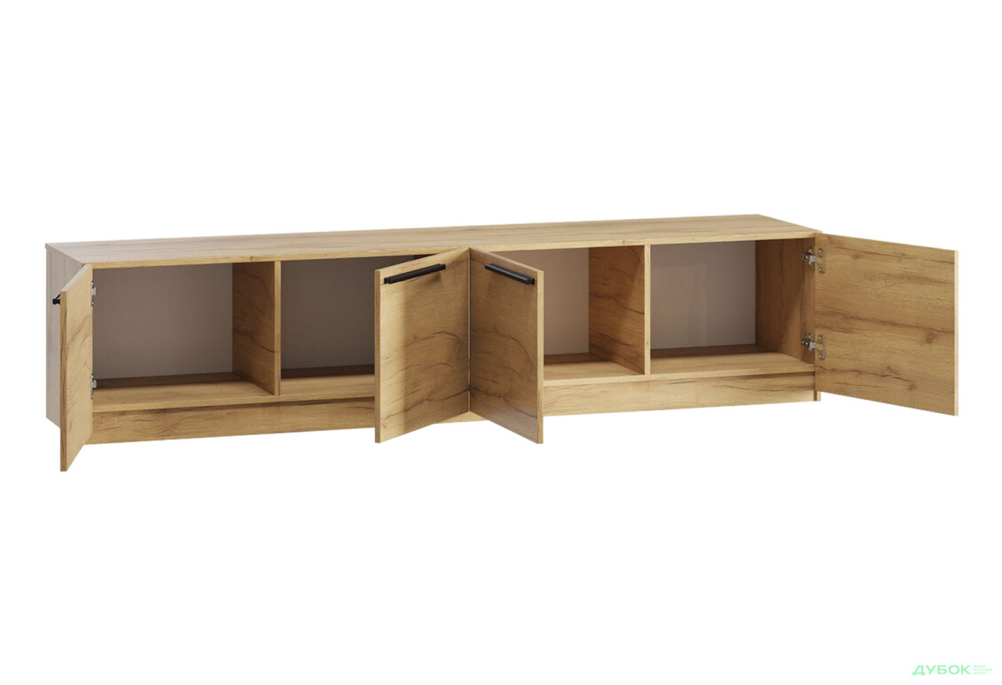 Зображення 4 - Тумба під ТВ Kredens furniture Venus (0004) з 4 дверцятами 200 см, дуб аппалачі