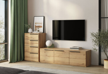 Зображення TV тумба 1499х45х420 (0005) дуб аппалачі