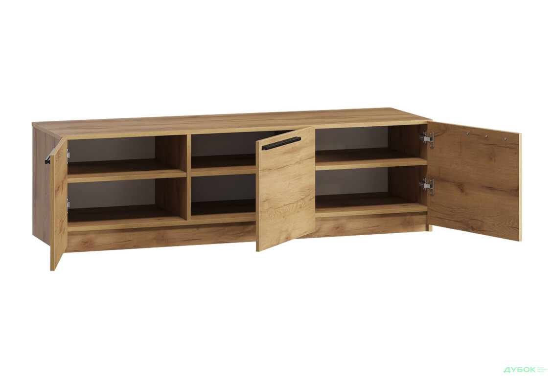 Зображення 4 - Тумба під ТВ Kredens furniture Venus (0005) з 3 дверцятами 150 см, дуб аппалачі