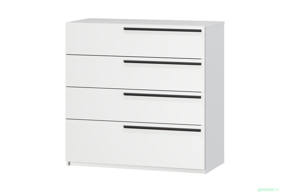 Комод Kredens furniture Venus (0006) з 4 шухлядами 91,4 см, білий - Зображення 1 Зображення 1 - Комод Kredens furniture Venus (0006) з 4 шухлядами 91,4 см, білий