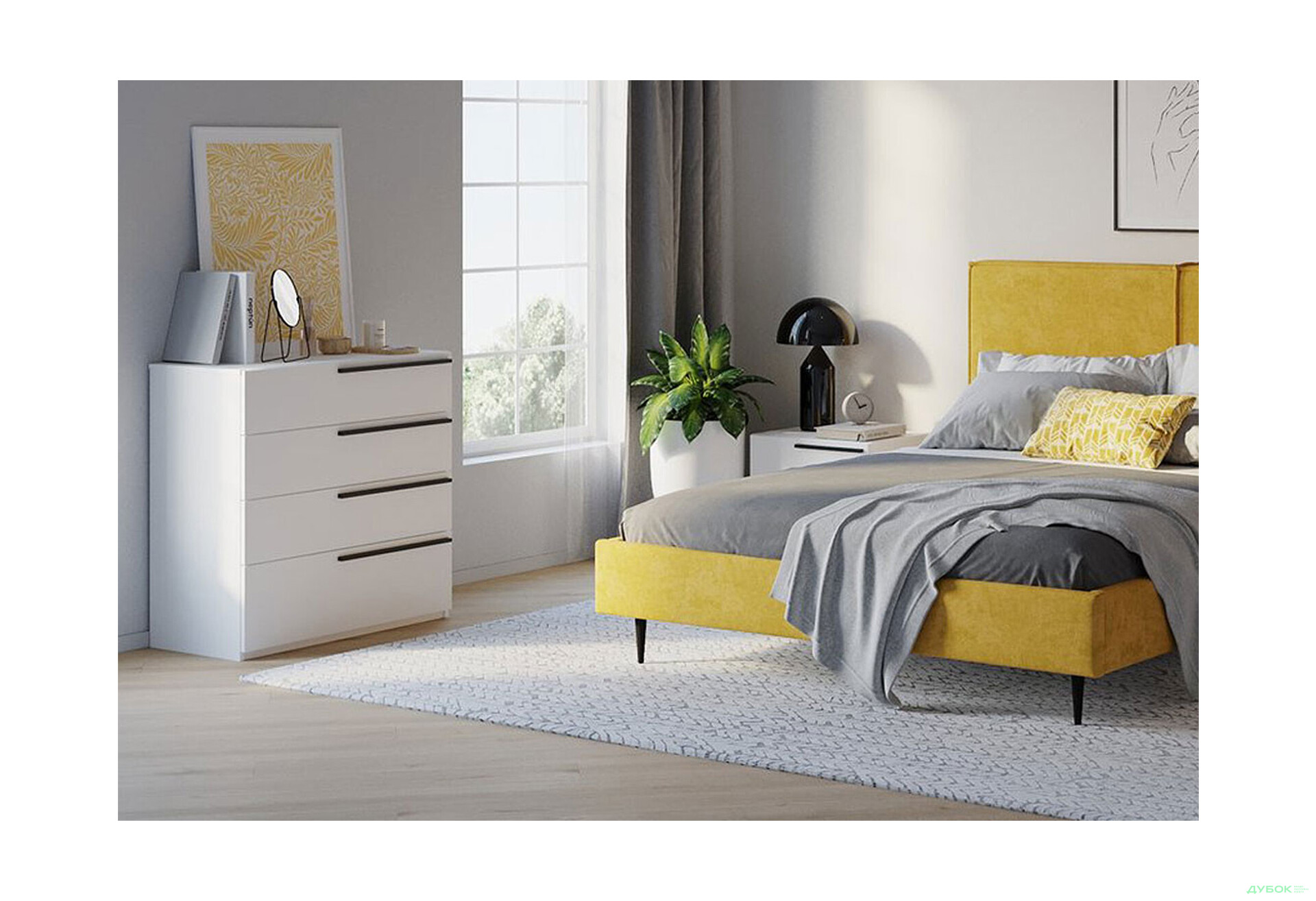 Комод Kredens furniture Venus (0006) з 4 шухлядами 91,4 см, білий - Зображення 2 Зображення 2 - Комод Kredens furniture Venus (0006) з 4 шухлядами 91,4 см, білий
