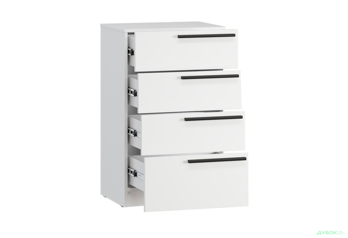 Комод Kredens furniture Venus (0007) з 4 шухлядами 55 см, білий - Зображення 4 Зображення 4 - Комод Kredens furniture Venus (0007) з 4 шухлядами 55 см, білий