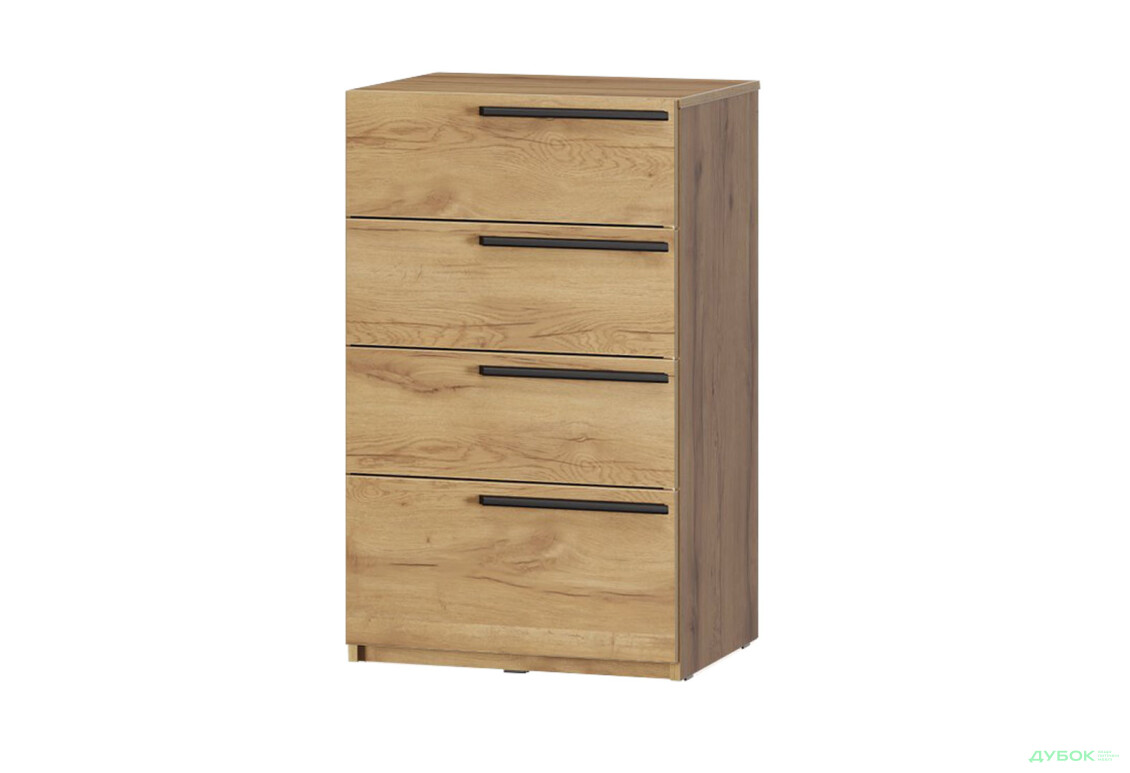 Комод Kredens furniture Venus (0007) з 4 шухлядами 55 см, дуб аппалачі - Зображення 1 Зображення 1 - Комод Kredens furniture Venus (0007) з 4 шухлядами 55 см, дуб аппалачі