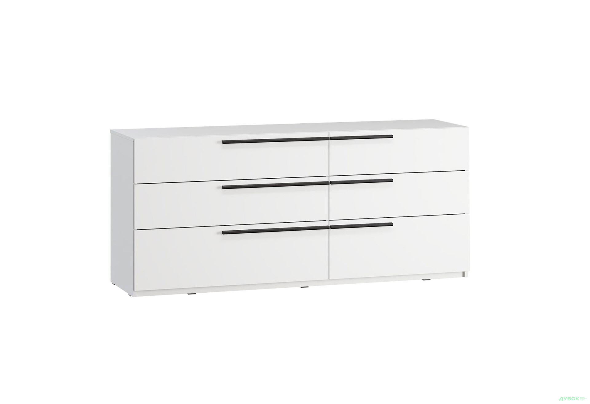 Комод Kredens furniture Venus (0008) з 6 шухлядами 160 см, білий - Зображення 3 Зображення 3 - Комод Kredens furniture Venus (0008) з 6 шухлядами 160 см, білий