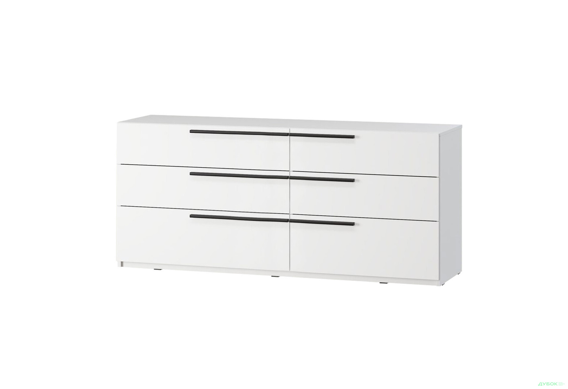 Комод Kredens furniture Venus (0008) з 6 шухлядами 160 см, білий - Зображення 1 Зображення 1 - Комод Kredens furniture Venus (0008) з 6 шухлядами 160 см, білий