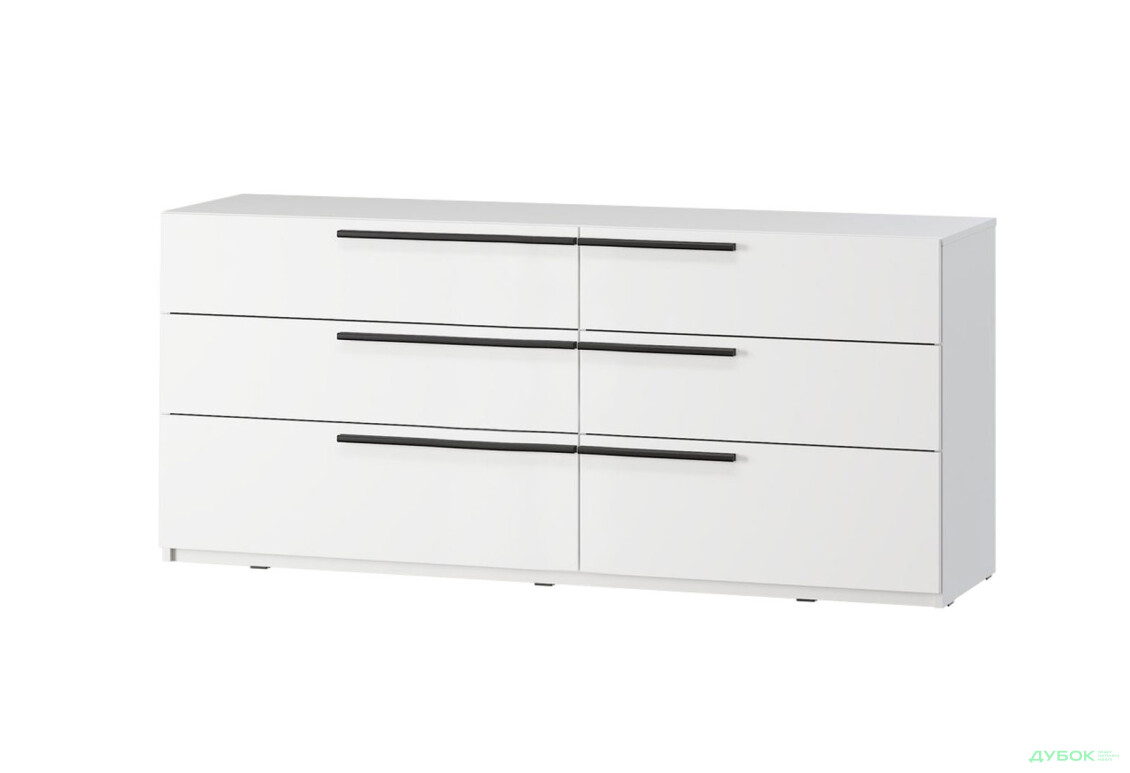 Комод Kredens furniture Venus (0008) з 6 шухлядами 160 см, білий - Зображення 1 Зображення 1 - Комод Kredens furniture Venus (0008) з 6 шухлядами 160 см, білий