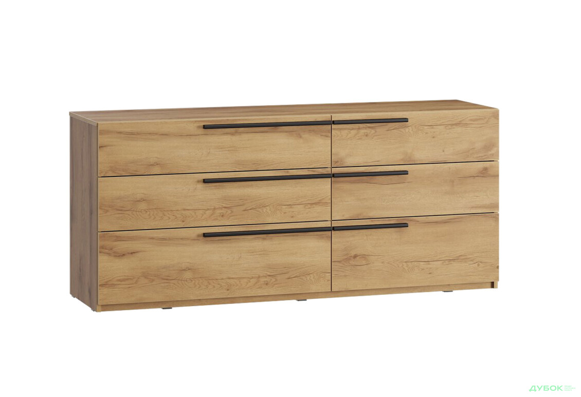 Зображення 3 - Комод Kredens furniture Venus (0008) з 6 шухлядами 160 см, дуб аппалачі