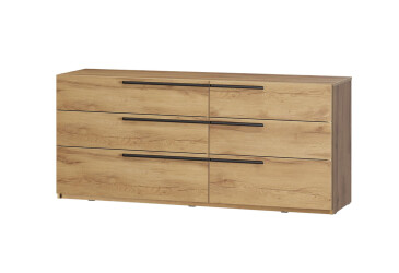 Комод Kredens furniture Venus (0008) з 6 шухлядами 160 см, дуб аппалачі