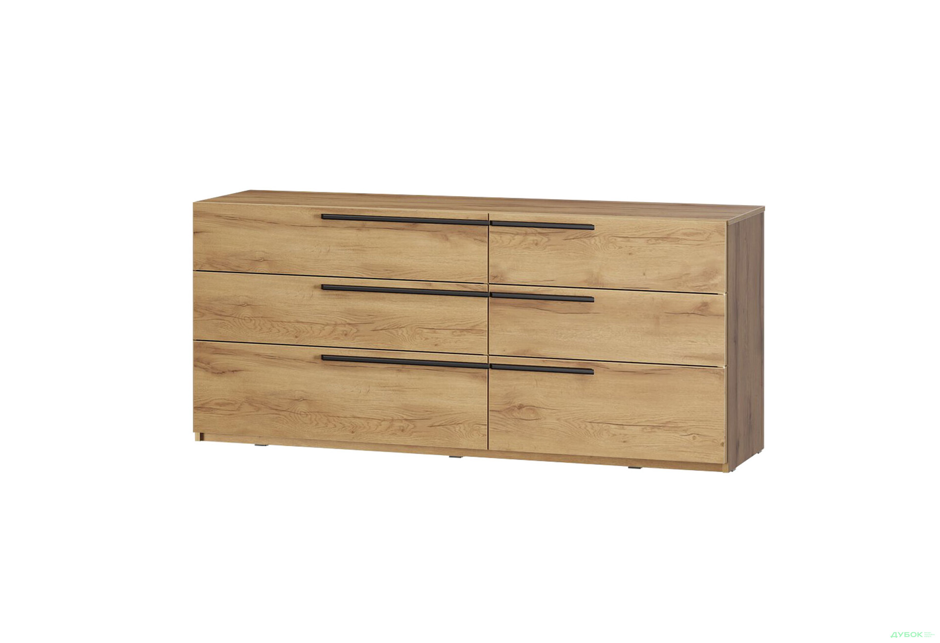 Комод Kredens furniture Venus (0008) з 6 шухлядами 160 см, дуб аппалачі - Зображення 1 Зображення 1 - Комод Kredens furniture Venus (0008) з 6 шухлядами 160 см, дуб аппалачі