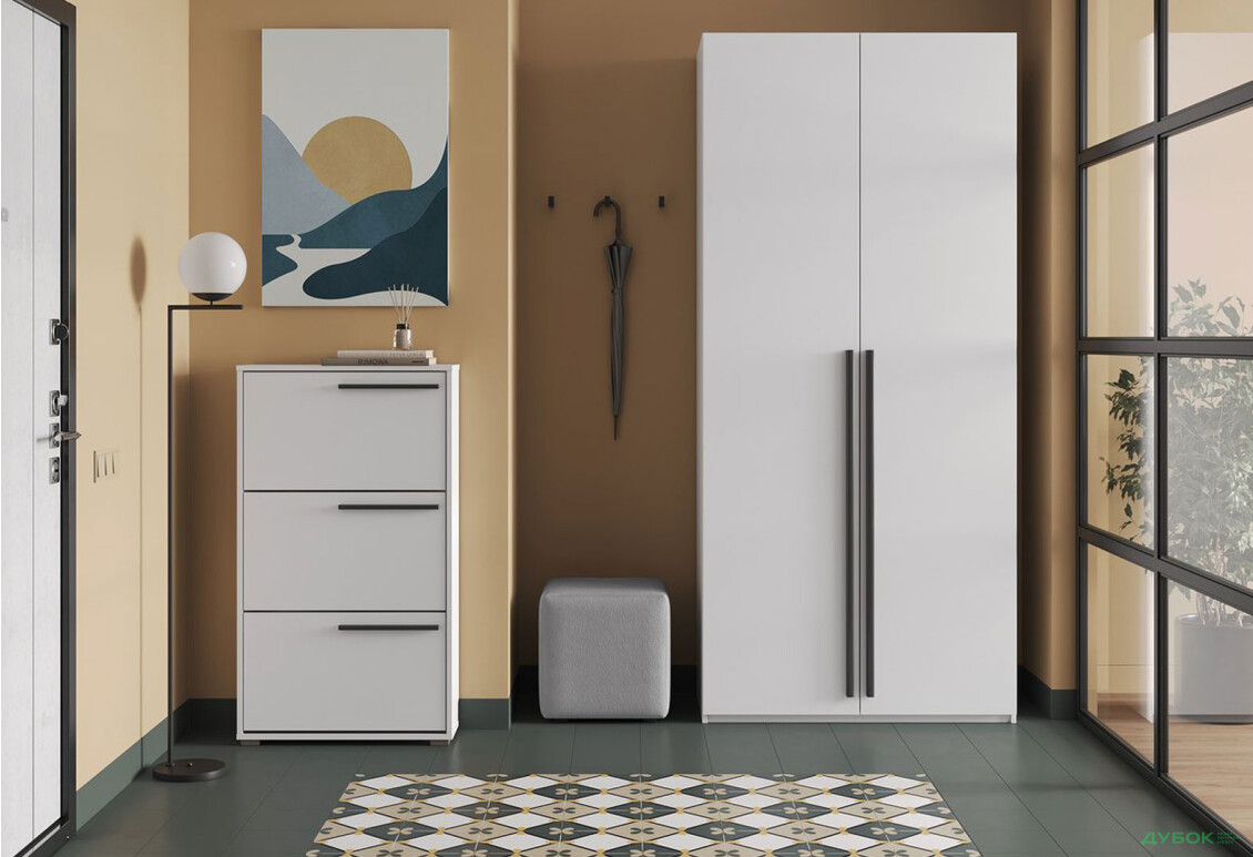 Зображення 2 - Тумба для взуття Kredens furniture Venus (0009) з 3 відділеннями 65 см, білий