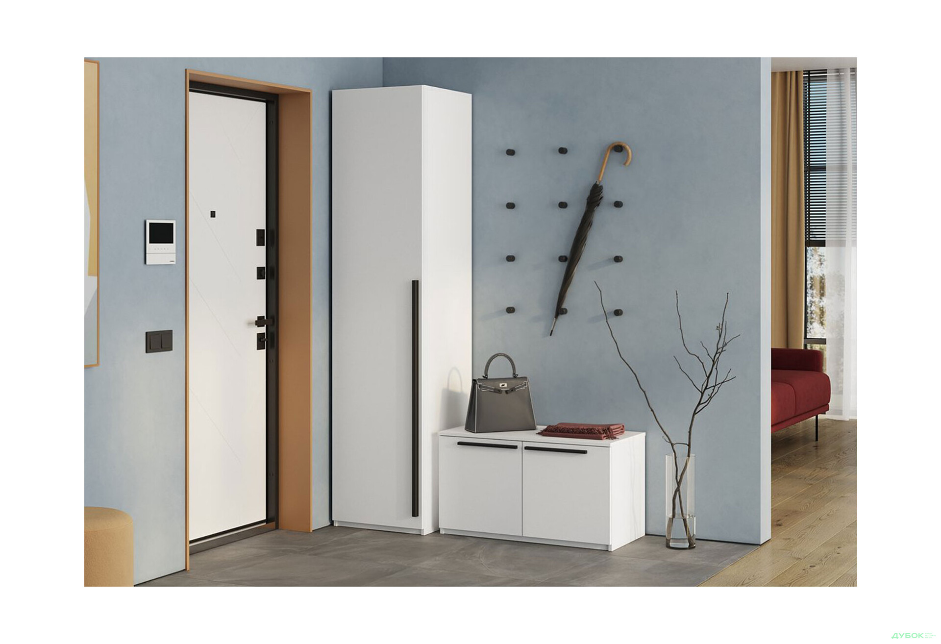 Зображення 2 - Тумба для взуття Kredens furniture Venus (0010) з 2 дверцятами 87 см, білий