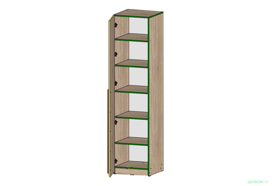 Изображение 4 - Шкаф-пенал закрытый Kredens furniture Venus (0012) (полки) 50 см, дуб аппалачи