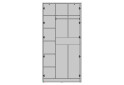 Зображення 2 - Шафа Kredens furniture Venus (0015) 2-дверна зі штангою і полицями 100 см, дуб аппалачі
