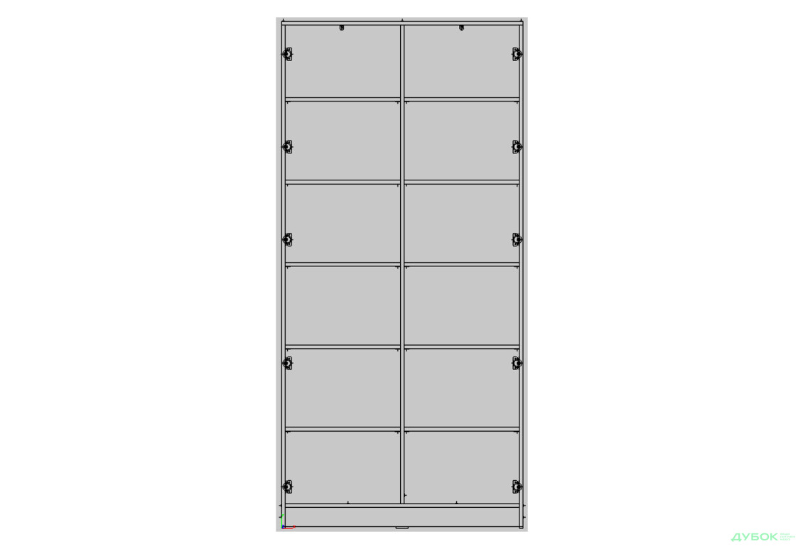 Шафа Kredens furniture Venus (0016) 2-дверна з полицями 100 см, біла - Зображення 2 Зображення 2 - Шафа Kredens furniture Venus (0016) 2-дверна з полицями 100 см, біла