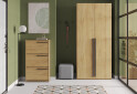 Зображення 3 - Шафа Kredens furniture Venus (0017) 2-дверна зі штангою і полицями 100 см, дуб аппалачі